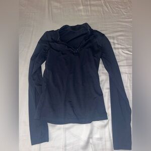 Women's Navy Long Sleeve Workout Top